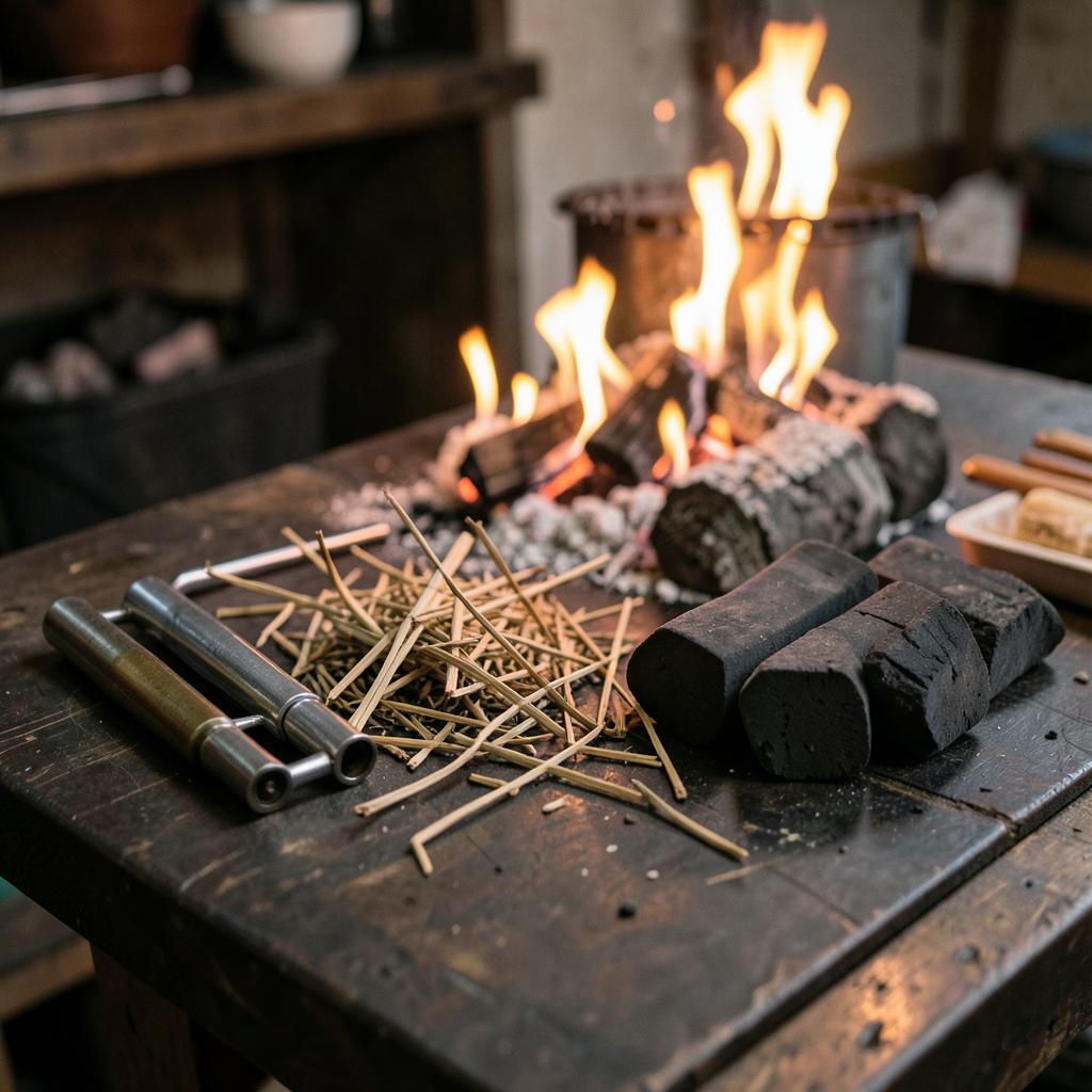 Illustrative fire-starting supplies